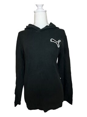 Puma Black Women's Hooded Sweater with White Logo